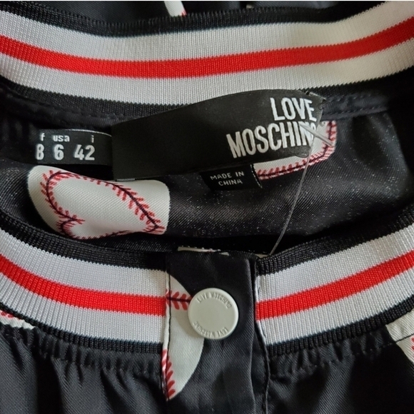 New Love Moschino Baseball Print Mini Dress NWOT Size 6 US - Picture 16 of 16
